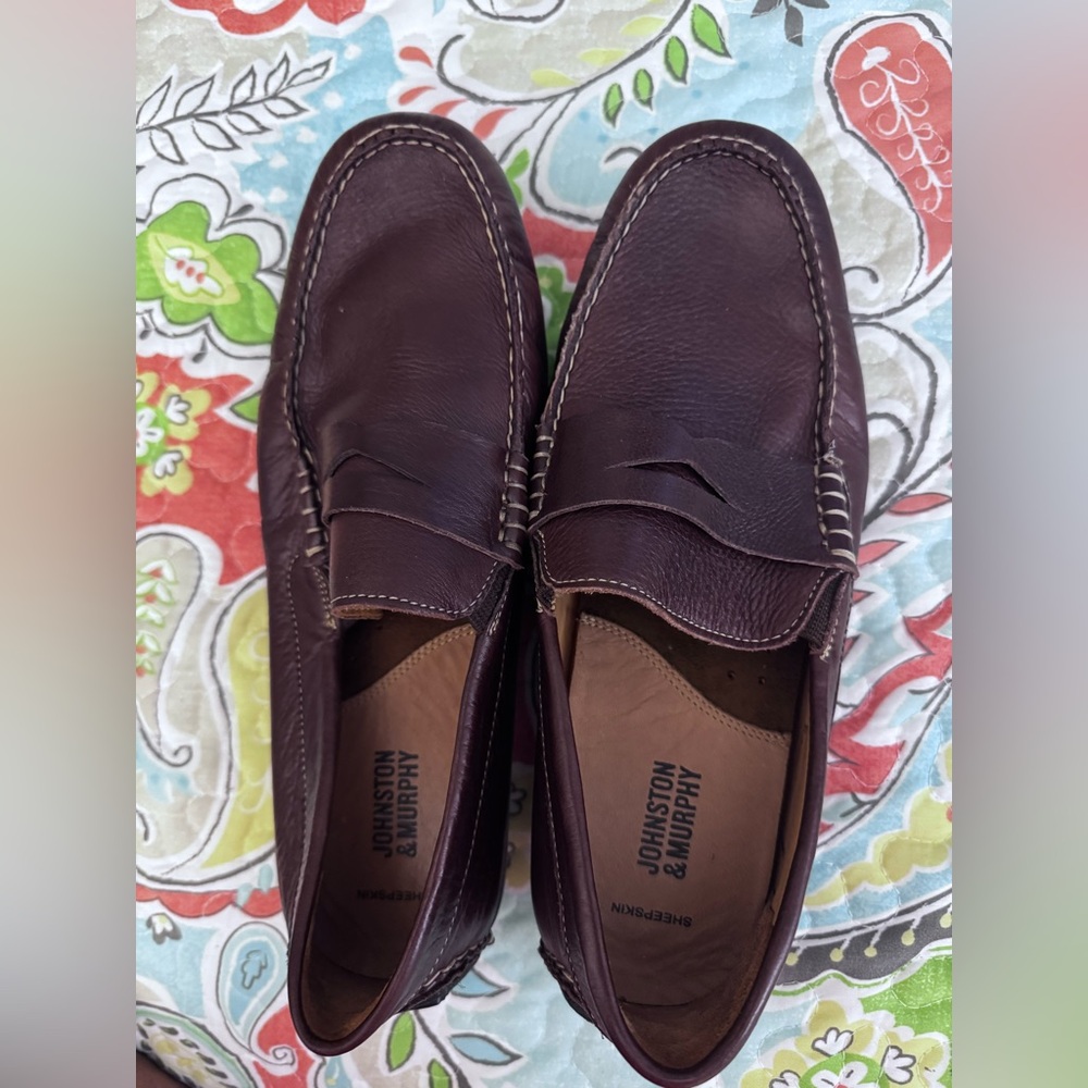 Johnston & Murphy Men's Dark Brown Leather Loafers 8.5